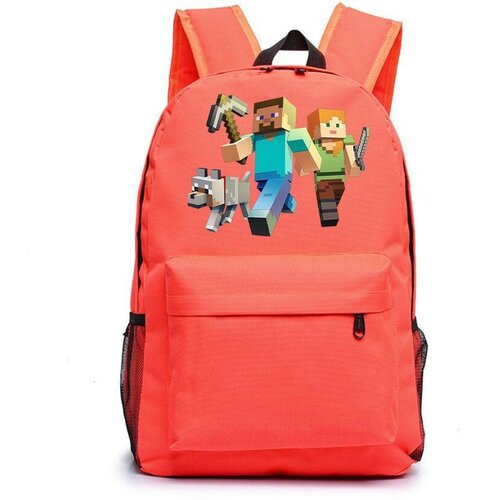 Рюкзак Майнкрафт (Minecraft) оранжевый №2 рюкзак майнкрафт minecraft синий 2