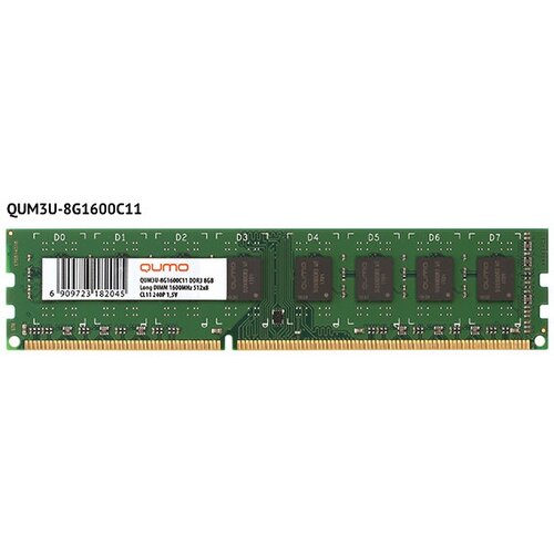 Память DDR3 DIMM 8Gb, 1600MHz Qumo (QUM3U-8G1600C11R)