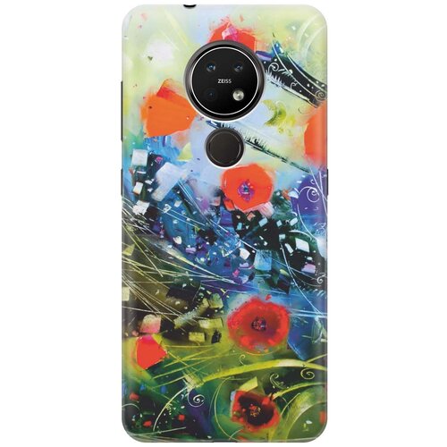 фото Re:paчехол - накладка artcolor для nokia 6.2 / 7.2 с принтом "яркие цветы"