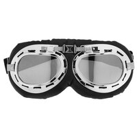 Очки для езды на мототехнике ретро Torso, стекло хром, черные 4295599