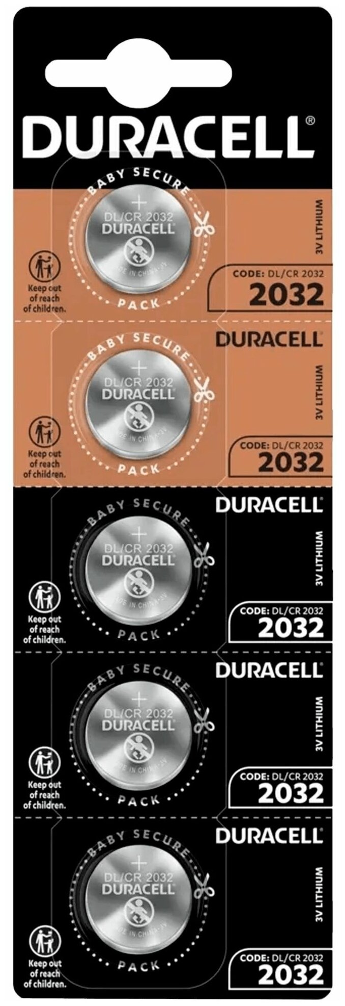 Батарейки DURACELL Specialty CR2032 5*1