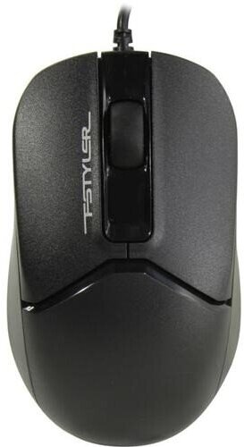 Мышь A4Tech Fstyler FM12S черный оптическая (1200dpi) silent USB (3but)