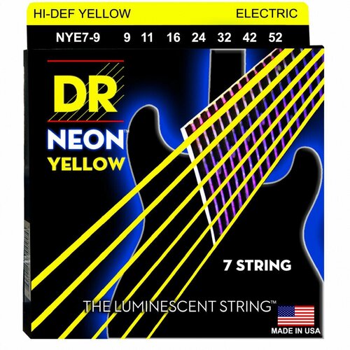 DR NYE7-9 HI-DEF NEON Струны для 7-струнной электрогитары