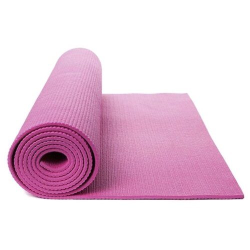 фото Коврик для йоги и фитнеса yoga mat 4 мм универсальный розовый baziator