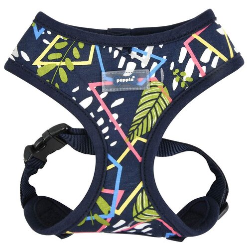 Шлейка Puppia Botanical harness A, обхват шеи 32 см, синяя, M