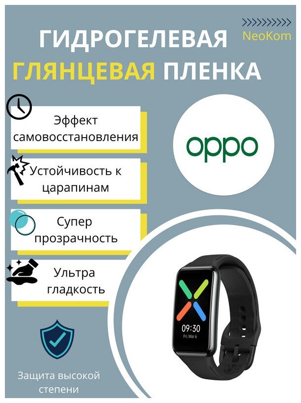 Гидрогелевая защитная пленка для смарт-часов Oppo Watch Free (3 шт) - Глянцевые