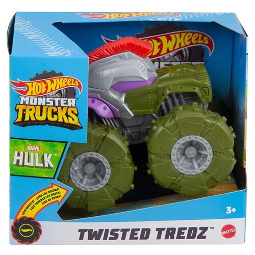 Монстр-трак Hot Wheels Монстр-трак Twisted Tredz GVK37 1:43, 9.5 см, Халк