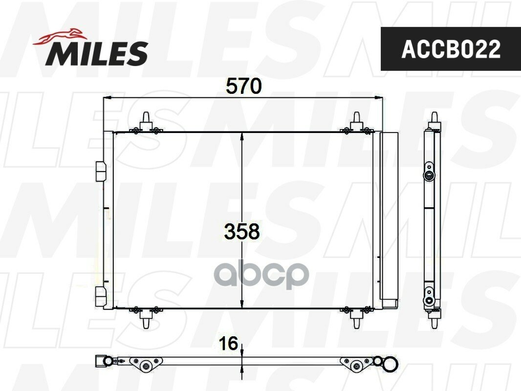 Радиатор Кондиционера Miles арт. ACCB022