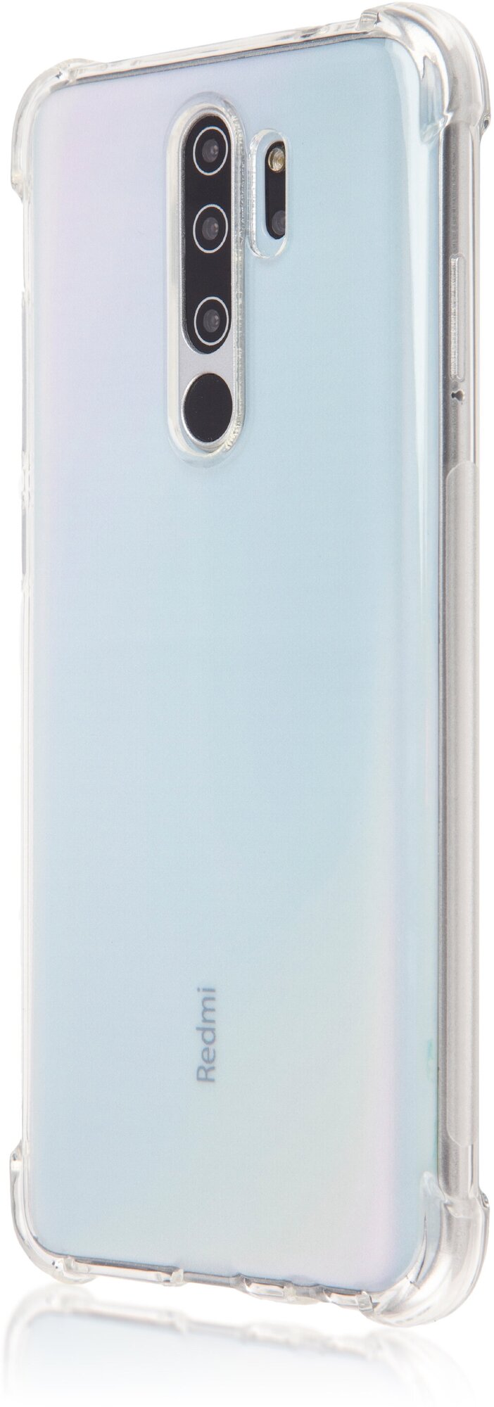 ROSCO/ Противоударный чехол для Xiaomi Redmi Note 8 Pro (Сяоми Редми Ноут 8 Про) силикон, усиленные углы, защита камер, прозрачный, бесцветный