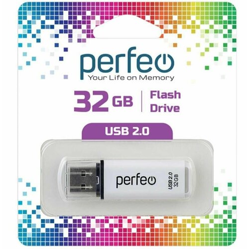 USB флешка Perfeo USB 32GB C13 White perfeo pf a4860 touch pf s681 белый