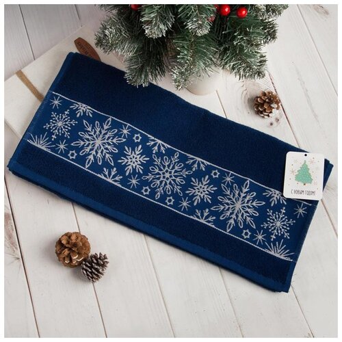 фото Этель полотенце снежинки ажурные (50х90 см)