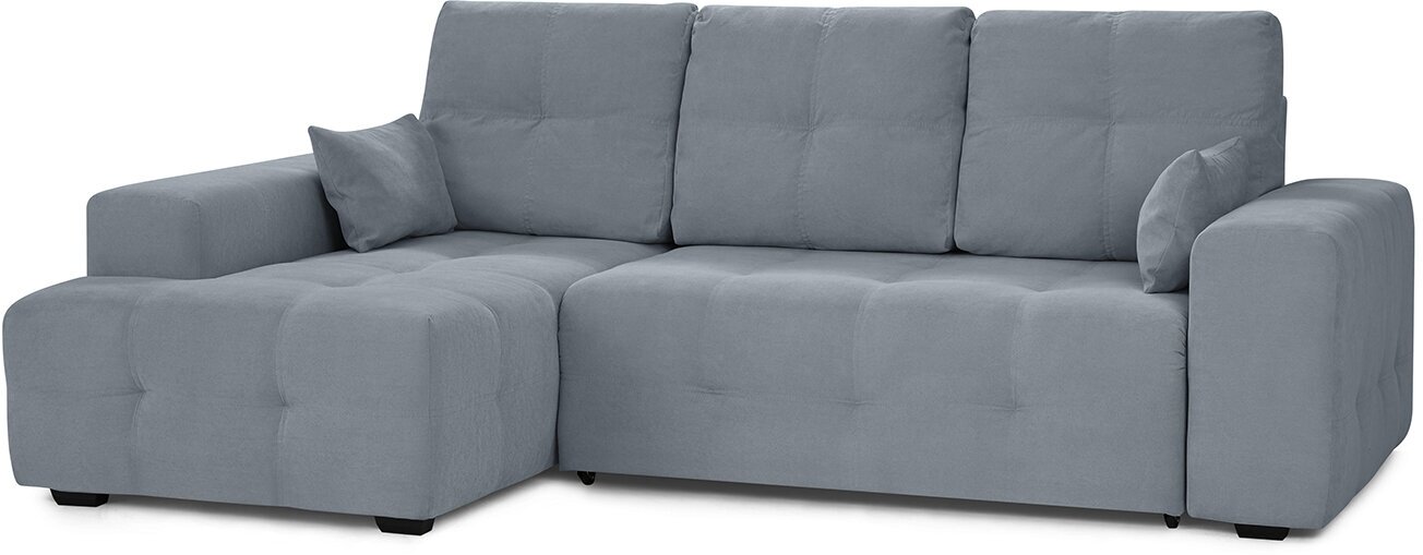 Угловой диван-кровать Hoff Питсбург, левый угол, цвет темно-серый