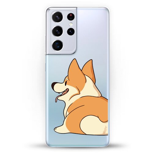 фото Силиконовый чехол корги на samsung galaxy s21 ultra andy & paul