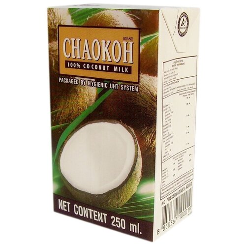   Chaokoh 100% coconut milk 16%, 250 , 250 