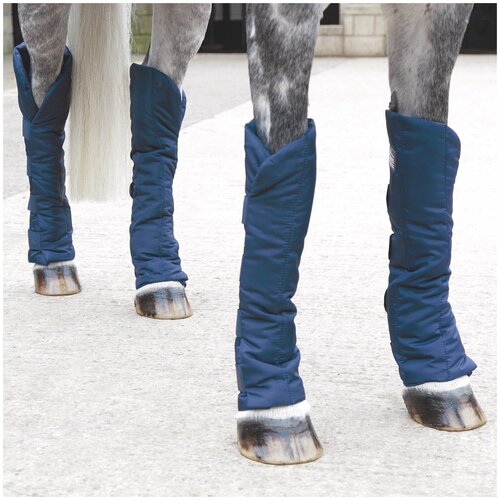 Транспортировочные ногавки SHIRES ARMA Travel Sure, FULL, синий (Великобритания) ногавки задние для лошади shires arma cob full чёрные пара великобритания