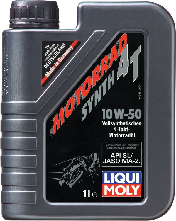 Синтетическое моторное масло LIQUI MOLY Motorbike 4T Synth Street Race 10W-50, 1 л