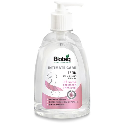 Bioteq гель для интимной гигиены Intimate Care Алоэ вера и Лотос, бутылка, 300 мл