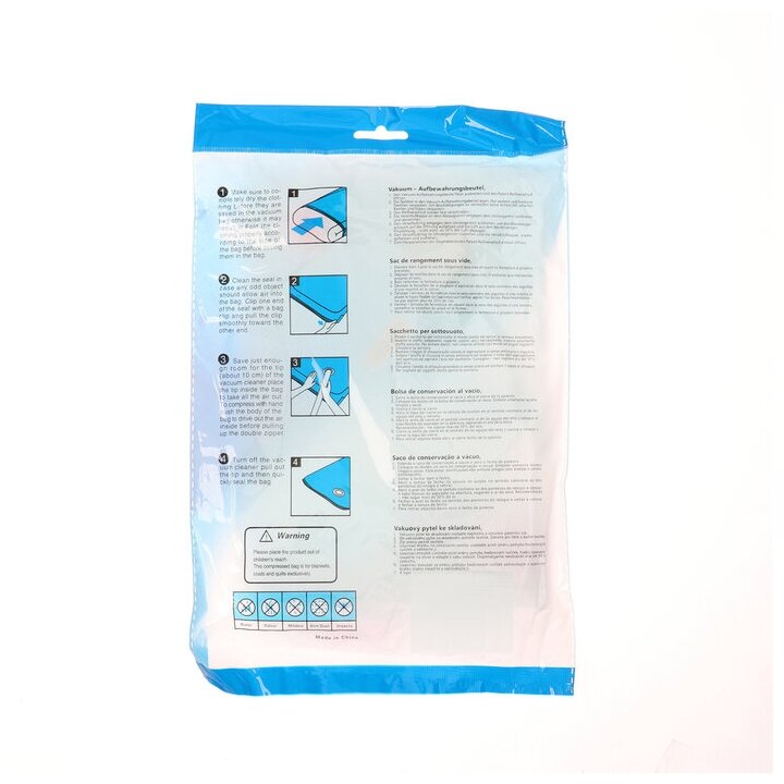 Вакуумный пакет для хранения вещей «Морской бриз», 70×100 см, ароматизированный, цвет голубой - фотография № 2