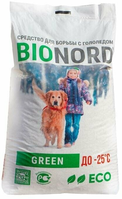 Реагент противогололедный Bionord Green до -25С 23кг - фотография № 4