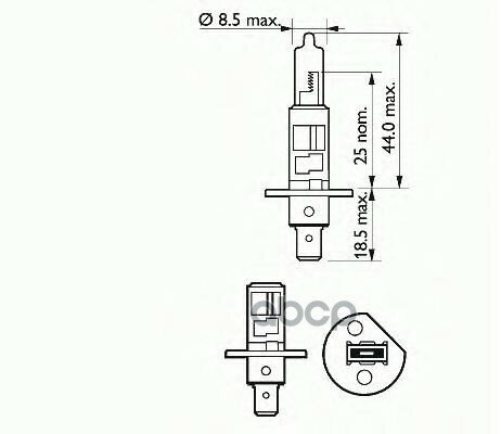 Лампа Sct 202037 (H1 12V 55W P14,5S) SCT арт. 202037