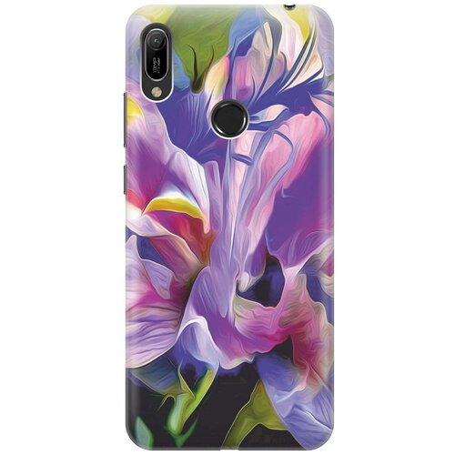 фото Cиликоновый чехол на huawei y6 pro 2019 / хуавей у6 про 2019 с принтом "цветочная абстракция" gosso