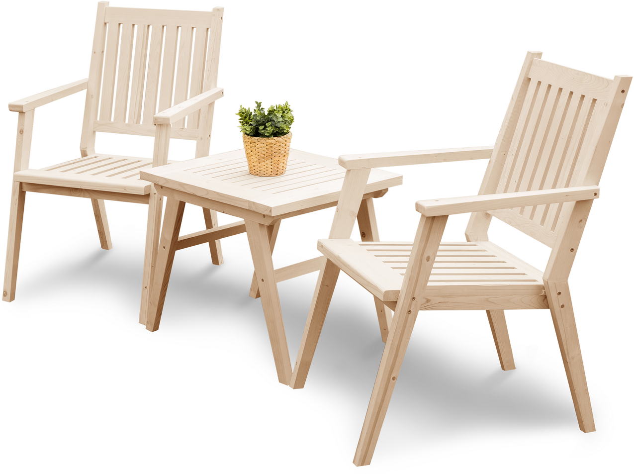Комплект садовой мебели с креслами на 2 человека (Столик 2 кресла-стула)