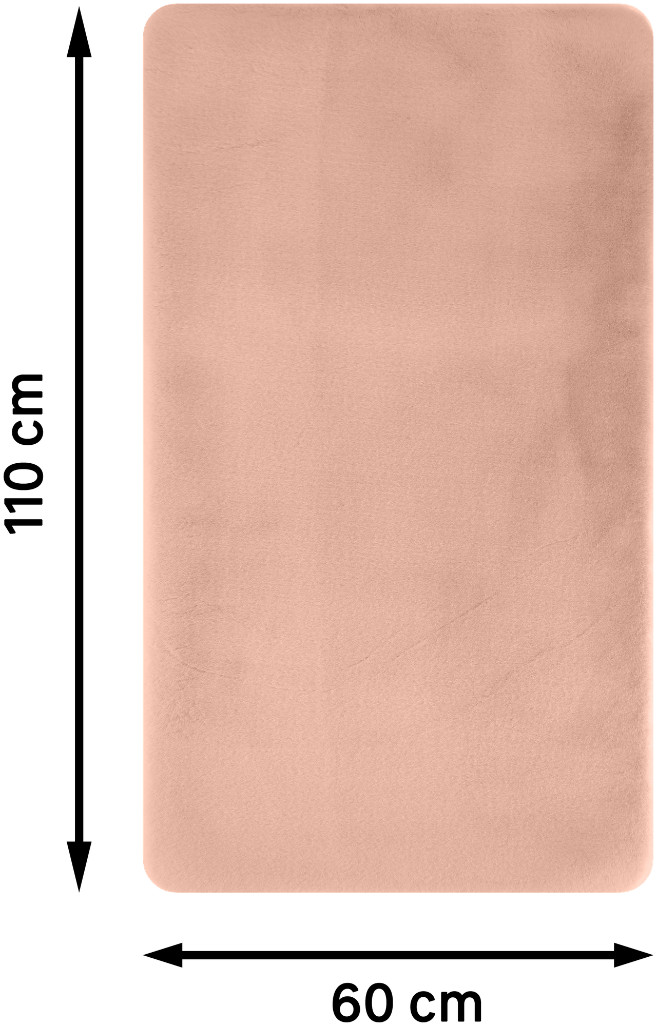 Шкура искусственная полиэстер Inspire Bianca 60x110 см цвет розовый - фотография № 9