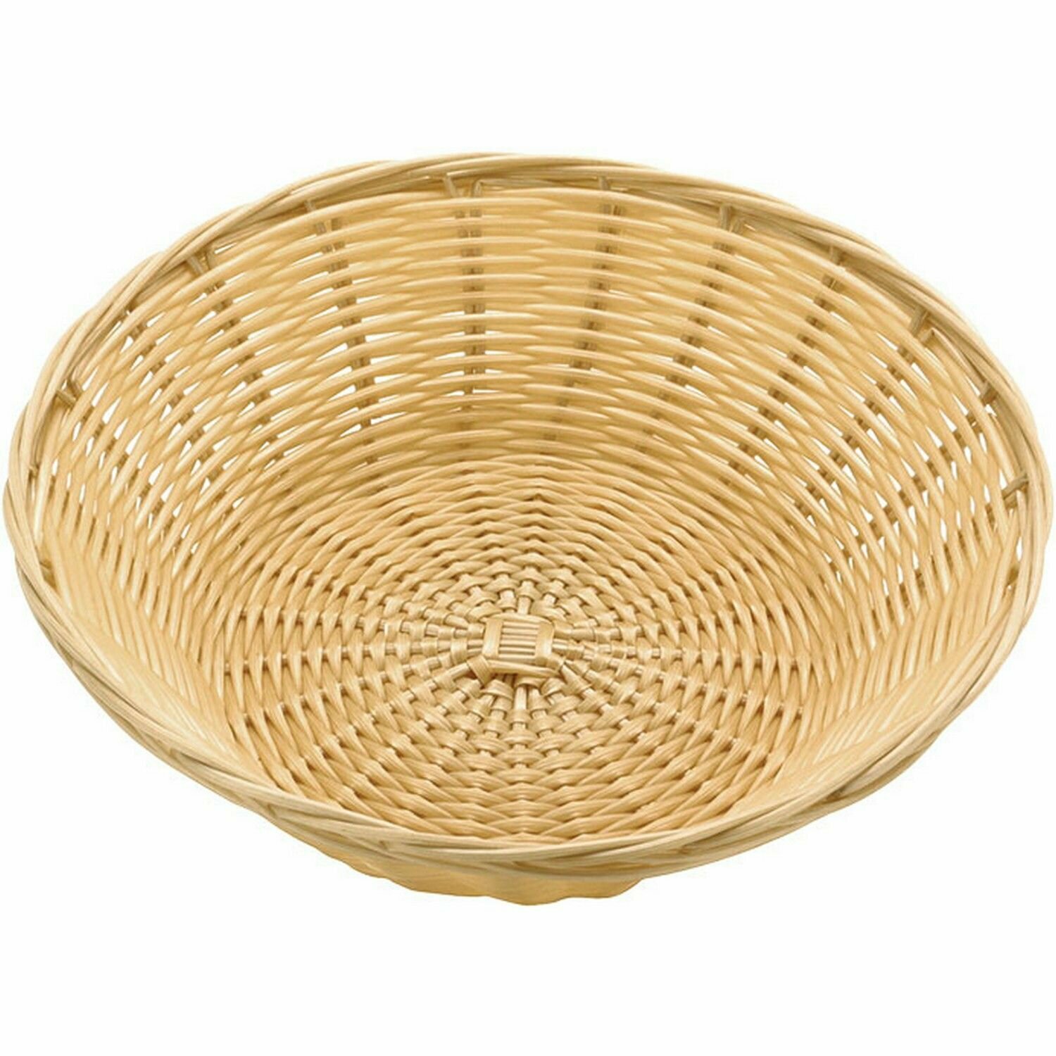 фото Корзина плетеная для хлеба Sunnex круглая 230х230х70мм, полиротанг, светло-коричневый, 1 шт.