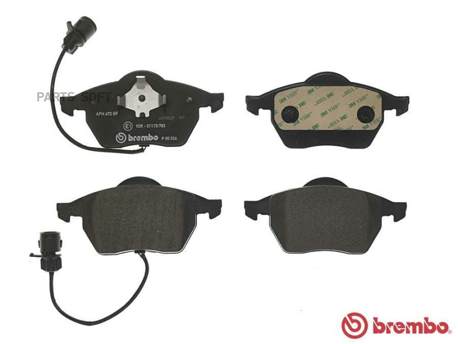 BREMBO Колодки тормозные дисковые | перед |