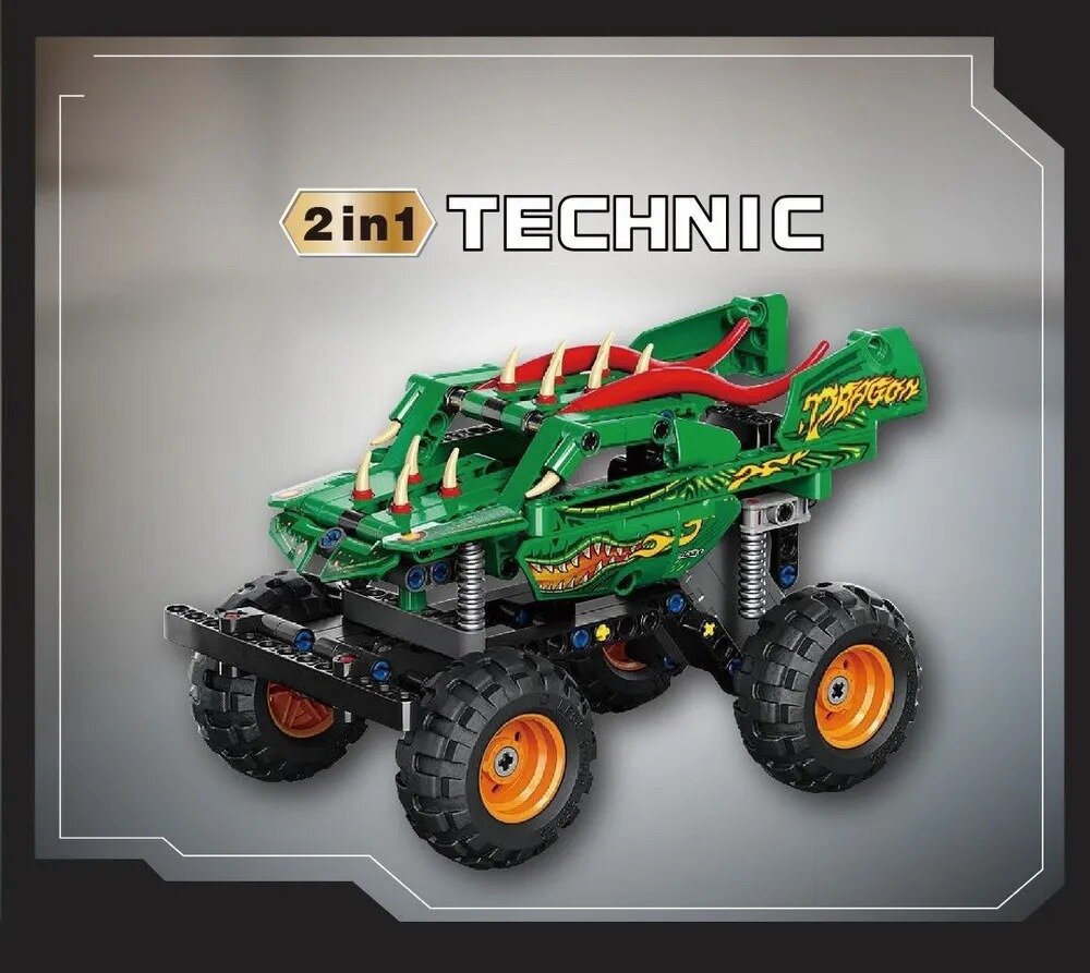 Конструктор набор Technic Техник Monster Jam Dragon Дракон