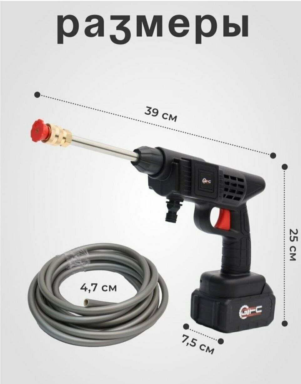 Мойка высокого давления аккумуляторная ZITREK ZKCW20V 30 бар 2x40Ач