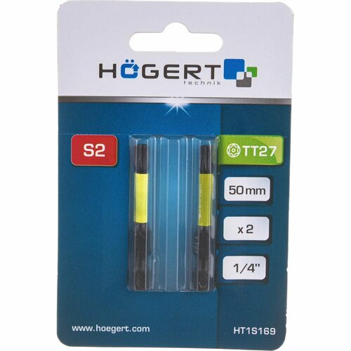 hoegert technik биты ударные pz0 25 мм сталь s2 5 шт ht1s125 Ударные биты HOEGERT TECHNIK HT1S169