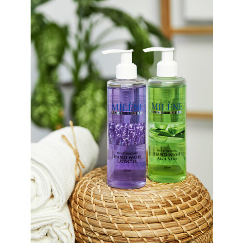 Жидкое мыло с лавандой и алое вера увлажняющее Milene Naturals 2 шт, 250 мл+250 мл