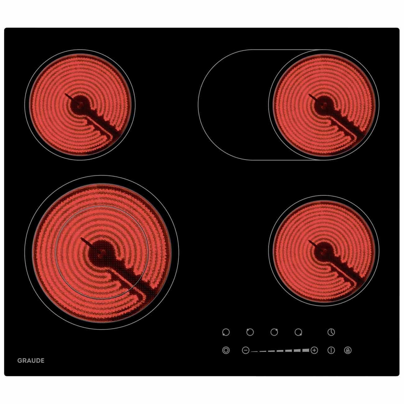 Встраиваемая варочная панель электрическая Graude черный - фото №11