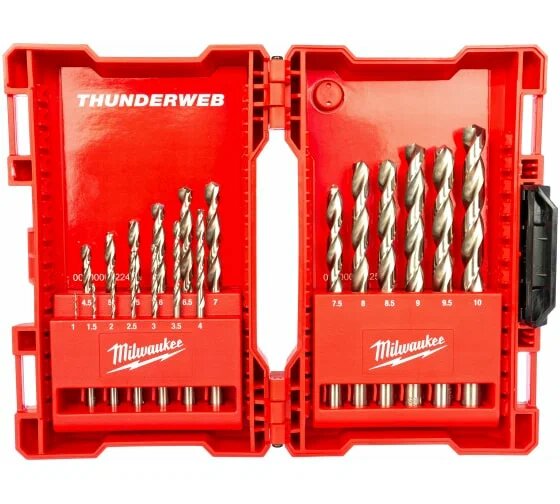 Набор сверл по металлу HSS-G THUNDERWEB 19 шт Milwaukee 4932352374