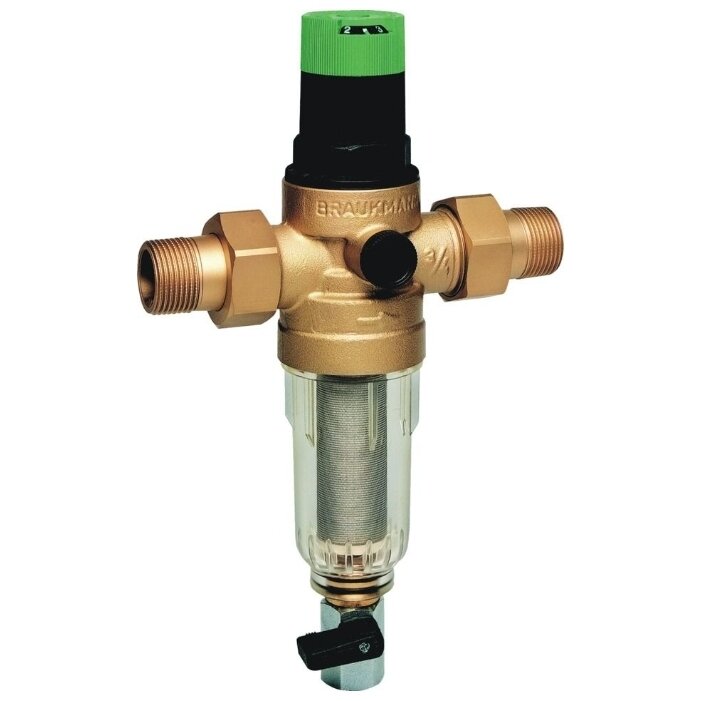 фото Фильтр промывной для холодной воды 1/2" с регулятором давления Honeywell