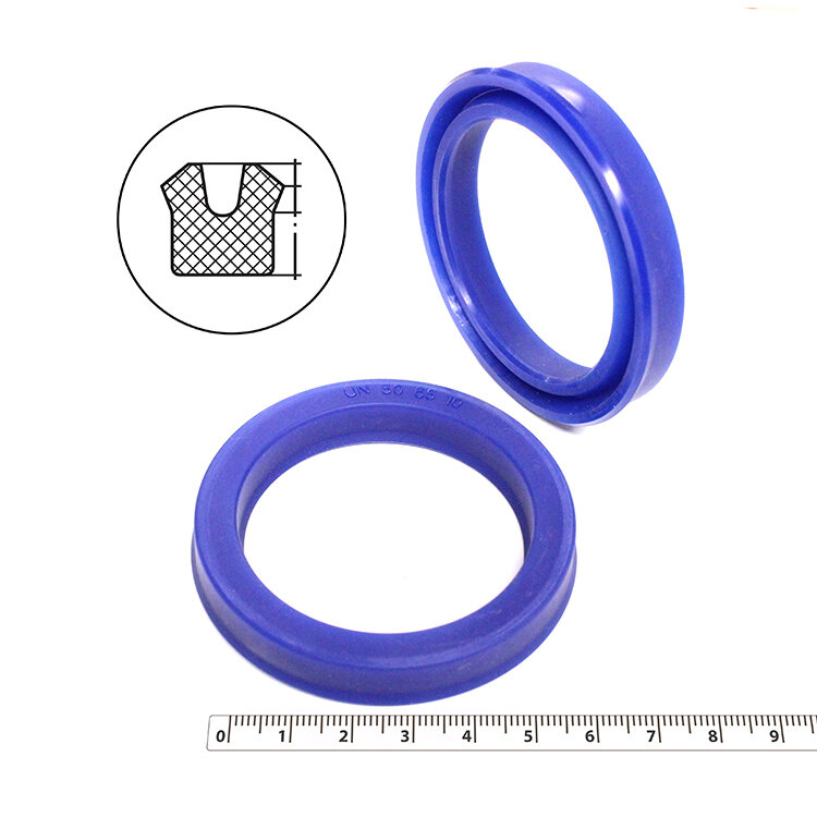 Манжета гидравлическая 50х65х10 (манжета цилиндра 65*50*10) тип UN PU (полиуретан) (упаковка 2 шт.)
