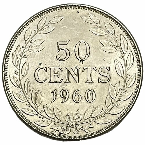 либерия 25 центов 1906 г Либерия 50 центов 1960 г.