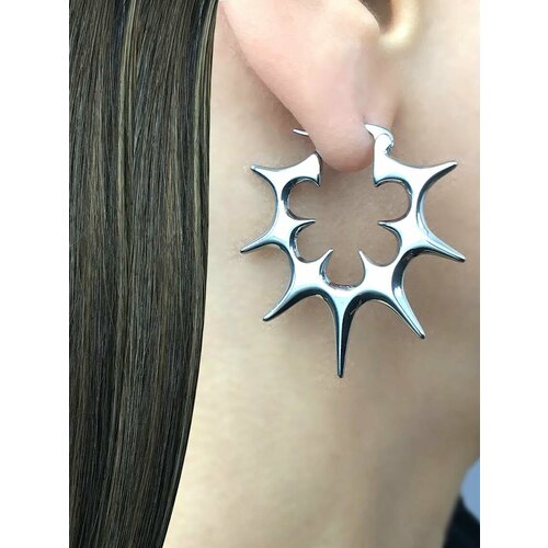 фото Серьги-трансформеры starfallshop, славянский оберег, серебристый