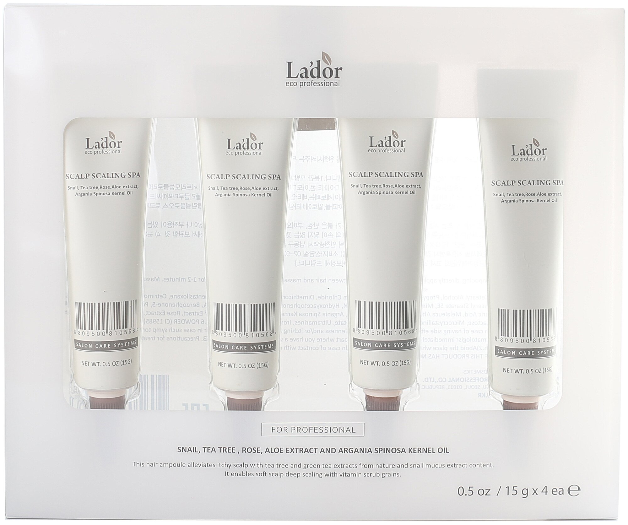 Ладор Сыворотка-пилинг для кожи головы LADOR Scalp scaling spa 15гр*4шт — фото 1