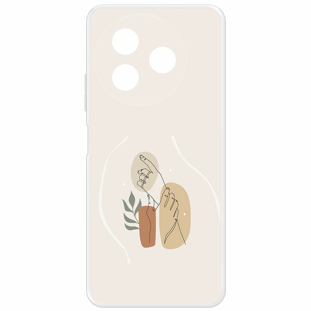 Чехол-накладка Krutoff Clear Case Тонкость для ITEL S24, прозрачный, полиуретан (PU)