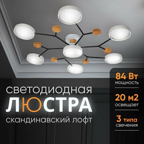 Люстра потолочная светодиодная Wrobehouse Rounds