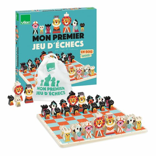 Игра Мои первые Шахматы дерево Дизайн Ingela PArrhenius Vilac Франция 6310₽