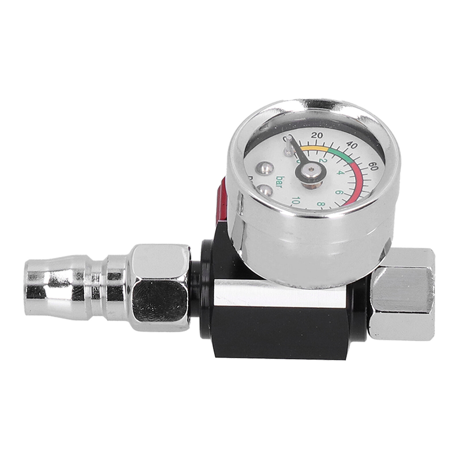 Изображение G1/4in Thread Spray Paint Gun Air Pressure Regulator Regulating Adjusting Valve Gauge