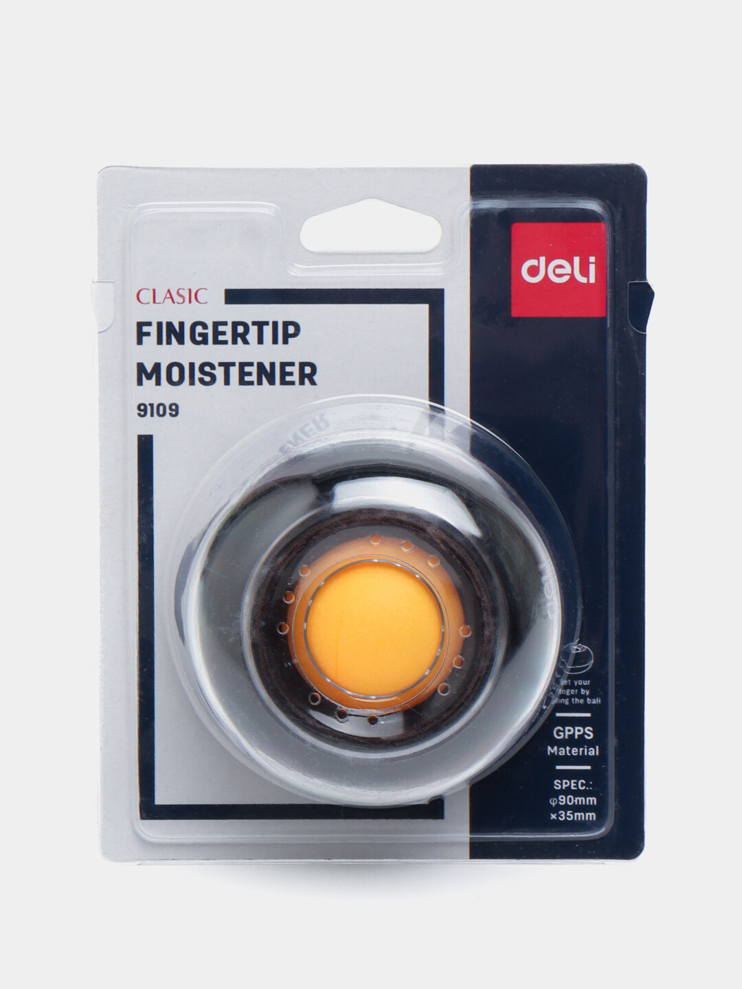 Губка для денег с роликом, Губка для смач. пальца Deli E9109