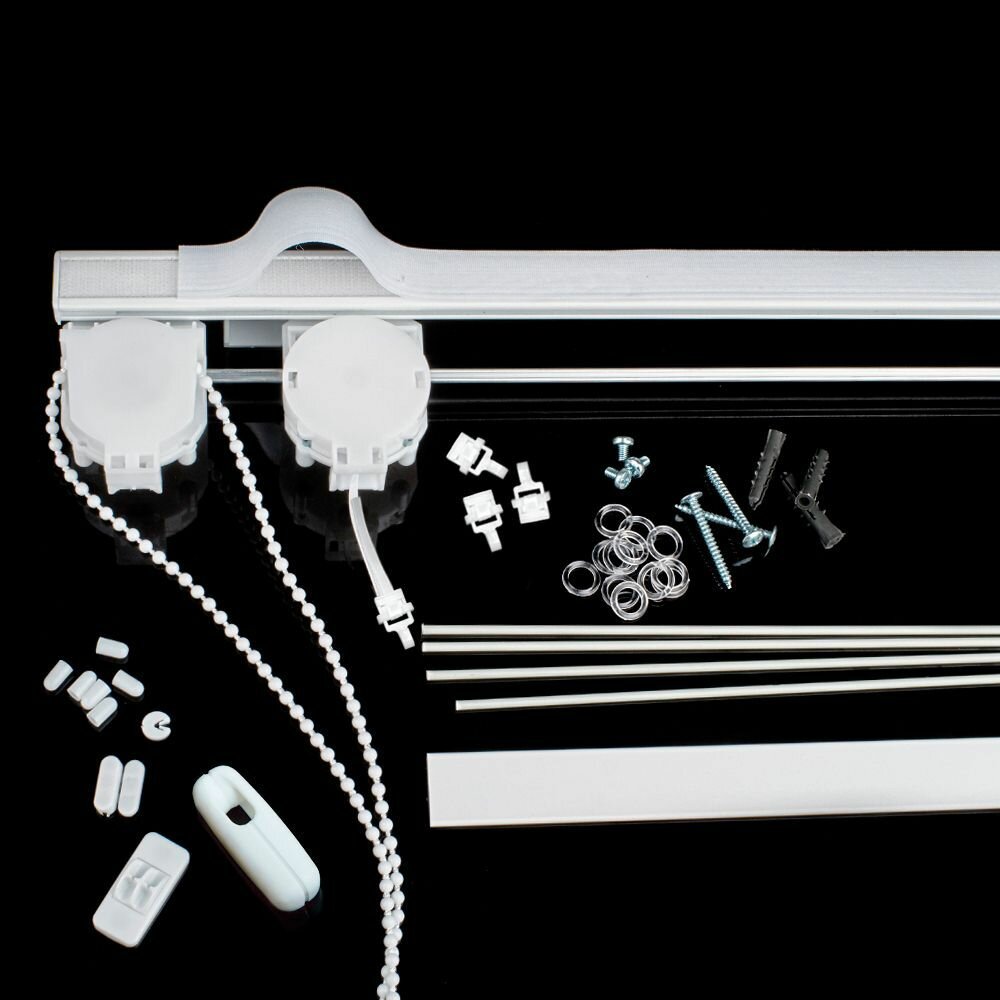 Карниз для римских штор 140 см цепочный OLEXDECO Рим Люкс управление слева