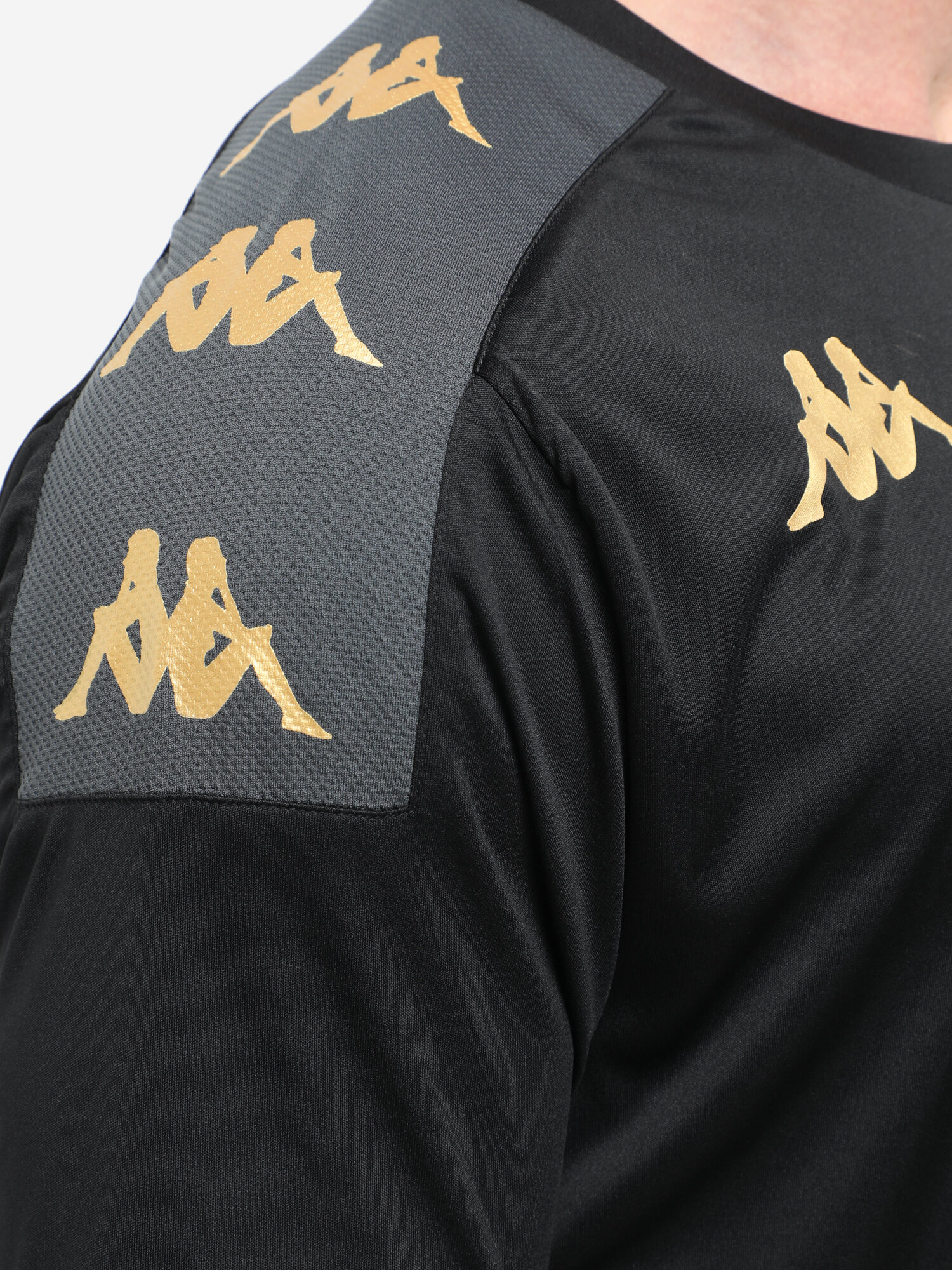 Футболка спортивная Kappa, размер XL, черный/серый — фото 1