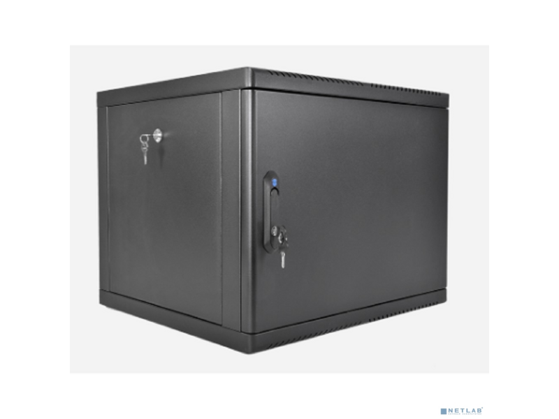 Шкаф телекоммуникационный настенный разборный 9U (600 x 520) съемные стенки дверь металл цвет черный (шрн-м-9.500.1-9005)