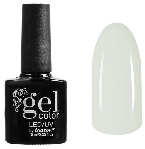 Luazon гель-лак для ногтей Gel color, 10 мл, 35 г, В1-001 белый