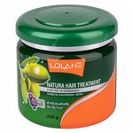 Маска для сухих и поврежденных волос с маслом жожоба и протеинами шелка Lolane Natura Treatment for Dry & Damaged Hair + Jojoba Oil & Silk Protein, 250 мл - изображение